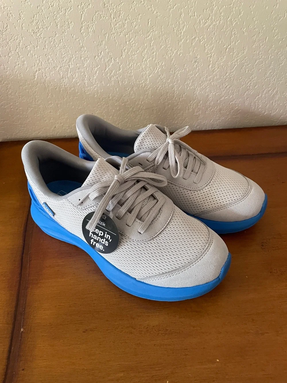 KIZIK Kids Athens 2 Hands-Free Grey & Blue Mesh Size 5 Youth